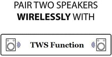 Load image into Gallery viewer, Norcent Dual 6 Inch Rechargeable Tailgate Bluetooth Speaker with TWS Function, Multi-Color LED Lights System, 5 Hours Playing Time NSP-26RBT
