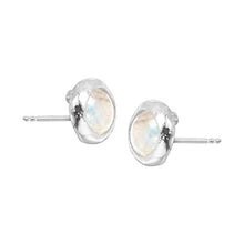 Load image into Gallery viewer, Silpada 'April Celebration Collection' Natural Moonstone Stud Earrings in Sterling Silver

