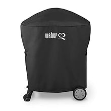 Load image into Gallery viewer, Weber-Stephen Products 7113 Grill Cover , Black , Full length cover fits Q100/1000 and Q 200/2000 when mounted to Q Portable Cart
