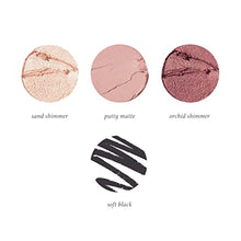 Load image into Gallery viewer, Day to Night: Julep Eyeshadow 101 Crème to Powder Waterproof Eyeshadow Trio Putty Matte, Sand Shimmer, Orchid Shimmer, When Pencil Met Gel All-Day Waterproof Eyeliner Soft Black
