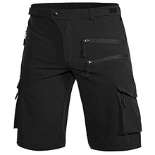 Load image into Gallery viewer, Wespornow Men's-Hiking-Shorts Tactical Shorts Lightweight-Quick-Dry-Outdoor-Cargo-Casual-Shorts for Hiking (Black, X-Large)
