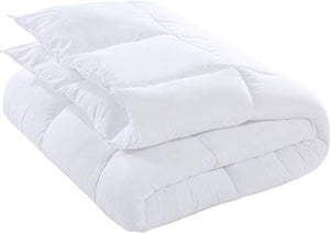 Utopia Bedding Down Alternative Comforter (Queen, White) - All Season Comforter - Plush Siliconized Fiberfill Duvet Insert - Box Stitched