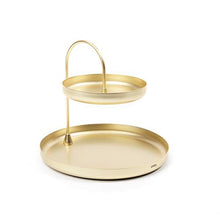 Load image into Gallery viewer, Umbra Poise Large Jewelry Tray, Double Jewelry Tray, Attractive Jewelry Storage You Can Leave Out, Two-Tiered Jewelry Tray, Matte Brass Finish
