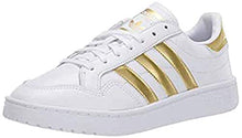 Load image into Gallery viewer, adidas Originals Women's Team Court Sneaker, FTWR White/Gold met./FTWR White, 11 M US
