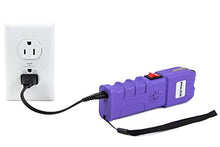 Load image into Gallery viewer, POLICE Stun Gun 928 - Max Voltage Heavy Duty Rechargeable with Siren Alarm LED Flashlight, Purple
