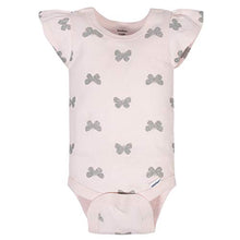 Load image into Gallery viewer, GERBER Baby Girls 4-Pack Short Sleeve Onesies Bodysuits, Pink Butterfly, 6-9 Months
