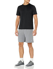 Load image into Gallery viewer, Amazon Essentials Men’s 2-Pack Loose-Fit Performance Shorts, Black/Medium Grey, Medium
