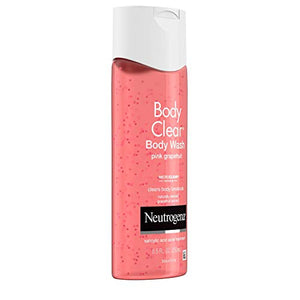 Neutrogena Body Clear Acne Treatment Body Wash with Salicylic Acid Acne Medicine, Pink Grapefruit Body Acne Cleanser to Prevent Breakouts on Back, Chest & Shoulders, 8.5 fl. oz (Pack of 3)