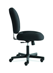 HON ValuTask Low Back Task Chair - Mesh Computer Chair for Office Desk, Black (HVL210)