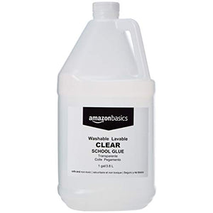 Amazon Basics All Purpose Washable School Clear Liquid Glue - Great for Making Slime, 1 Gallon Bottle