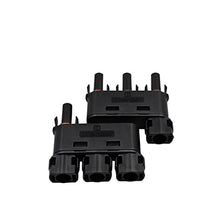 Load image into Gallery viewer, Trisinger Solar Branch Connector IP68 Waterproof 1500V Solid Copper Terminal 3male1female and 3female 1male, 1 Pairs (3 to 1)
