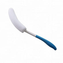 Load image into Gallery viewer, MagiDeal Vinyl Quote Me Long Anti-Slip Curve Handled Bath Body Brush, Easy Reach for Seniors, Suitable for Elderly/Pregnant Aid Bathing &amp; Shower, Blue, 15.35"
