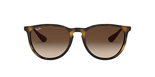 Ray-Ban Women's RB4171 Erika Sunglasses, Dark Rubber Tortoise/Brown Gradient, 54 mm