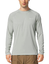 Load image into Gallery viewer, BALEAF Men's Long Sleeve Shirts Lightweight UPF 50+ Sun Protection SPF T-Shirts Fishing Hiking Running Gray Size XXL
