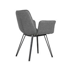 Load image into Gallery viewer, Porthos Home Valo Dining Chairs Set of 2 with Tufted PU Leather Upholstery, Ergonomic Armrests and Elegant Metal Legs
