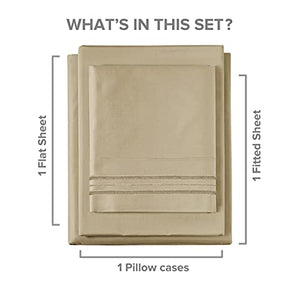 Twin XL Sheet Set - 3 Piece - College Dorm Room Bed Sheets - Hotel Luxury Bed Sheets - Extra Soft Sheets - Deep Pockets - Easy Fit - Breathable & Cooling Sheets – Bed Sheets - Twin - Twin XL Bed Sheet
