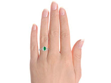Load image into Gallery viewer, RYLOS Simply Elegant Beautiful Green Emerald &amp; Diamond Matching Set - Ring, Earrings and Pendant Necklace - May Birthstone
