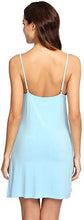 Load image into Gallery viewer, WiWi Women's Bamboo Nightgowns Sexy Camisole Sleepwear V Neck Nightshirt Plus Size Chemise Full Slip for Under Dress S-4X, Pale Blue, Medium
