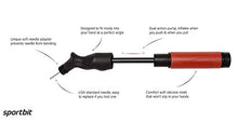 Load image into Gallery viewer, SPORTBIT Ball Pump with 5 needles - Push &amp; Pull Inflating System - Great for All Sports balls - Volleyball Pump, Basketball Inflator, Football &amp; Soccer Ball Air Pump - Goes with Needles Set and E-Book

