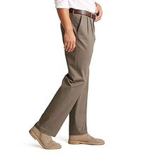 Load image into Gallery viewer, DOCKERS Men's Classic Fit Signature Khaki Lux Cotton Stretch Pants-Pleated (Regular and Big &amp; Tall), Dark Pebble, 42W x 30L
