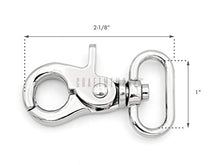 Load image into Gallery viewer, CRAFTMEmore All Sizes Swivel Trigger Snap Hook Metal Lobster Claw Clasps Purse Clips Accessories Quality Finish 2PCS (1 Inch, Brushed Brass)
