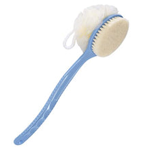 Load image into Gallery viewer, SetSail Shower Body Brush with Bristles and Loofah, Body Scrubber with Long Handle Back Scrubber for Shower Bath Sponge Back Brush for Shower for Men and Women Massage Body Brush for Skin Exfoliating
