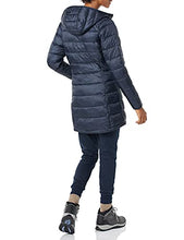 Load image into Gallery viewer, Amazon Essentials Women&#39;s Lightweight Water-Resistant Packable Puffer Coat, Navy/Black Small Cheetah, X
