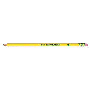 Ticonderoga Graphite Pencils, Wood-Cased #2 HB Soft, with Eraser, Yellow, 72-Pack.