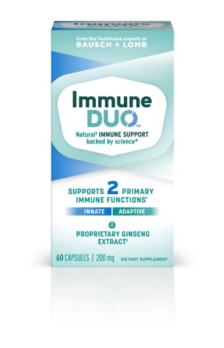 Ginseng Immune Support by Immune Duo, American Ginseng Extract, Dietary Supplement, Naturally Derived, 60 Capsules, 200mg, Multi