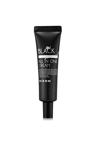 Mizon Black Snail All in One Cream, 90% Black Snail Mucin Extract, Day and Night Face Moisturizing Snail Mucin Extract, Anti-wrinkles, Blemish Care and Firming (Black Snail Tube (35ml))