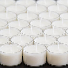 Load image into Gallery viewer, Stonebriar Bulk 48 Pack Unscented Smokeless Long Clear Cup Tea Light Candles with 8 Hour Extended Burn Time, 48 Count

