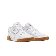 Load image into Gallery viewer, Reebok Men Workout Plus Sneaker, White/Carbon/Classic red, 11
