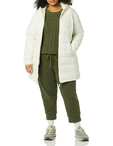 Amazon Essentials Women's Lightweight Water-Resistant Packable Puffer Coat, White, X-Large