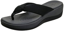 Load image into Gallery viewer, Clarks Women's Arla Glison Flip-Flop, black fabric, 8 Medium US
