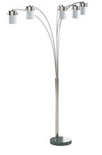 Load image into Gallery viewer, Ore International 3031F5W 84-Inch 5-Light Arch Floor Lamp, Chrome
