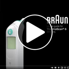Load image into Gallery viewer, Braun ThermoScan 6, IRT6515 – Digital Ear Thermometer for Adults, Babies, Toddlers and Kids – Fast, Gentle, and Accurate with Color Coded Results
