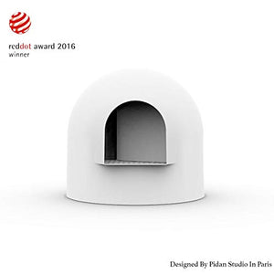 pidan Studio Snow House Igloo Cat Litter Box, Red Dot Design Award Winner, White