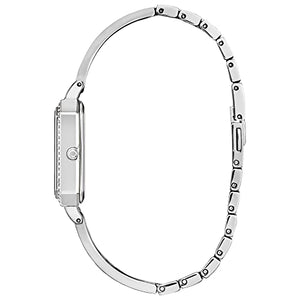 Citizen Women's Eco-Drive Dress Classic Crystal Watch in Stainless Steel, Silver Dial (Model: EM0980-50A)