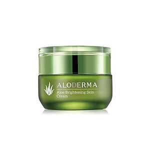 ALODERMA Aloe Brightening Skin Cream with 80% Pure Aloe Refines Skin Texture, Evens Skin Tone, Diminishes Appearance of Fine Lines & Wrinkles, 50g