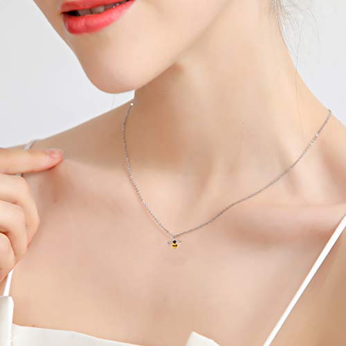 Load image into Gallery viewer, FUSTMW Crystal Bumblebee Pendant Necklace Infinity Love Charm Flying Honeybee Insect Jewelry Gifts (45cm+5cm Necklace)