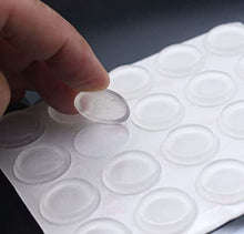 Load image into Gallery viewer, Glass Table Top Anti Slip Pads,Glass Table Top Bumpers to Prevent The Table Top from Sliding.Self Adhesive Backing,Sound Dampening Bumpers for Drawer and Cabinet Doors,Adhesive Rubber Feet Bumpers.
