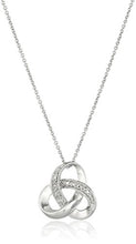 Load image into Gallery viewer, Sterling Silver Diamond Accent Love Knot Pendant Necklace , 18"
