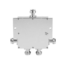 Load image into Gallery viewer, Bewinner 4-Way Power Splitter 800-2500MHz N Type Mobile Cell Phone Power Splitter Signal Repeater Amp Power Divider Connect with 4 Indoor Antennas, Low Noise &amp; High Performance

