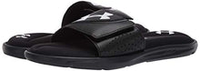 Load image into Gallery viewer, Under Armour Men's Ignite VI SL Slide Sandal, Black (003)/Black, 14 M US
