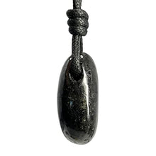 Load image into Gallery viewer, Luck Strings Handmade Chakra Gemstone Crystal Pendant Necklace, Unisex Design for Men &amp; Women, Large Rock Energy Amulet Jewelry Collar for Spiritual Wellness, Gem Accessory Gift, Nuummite Black
