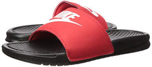 Load image into Gallery viewer, Nike Men&#39;s Benassi Just Do It Slide Sandal, Black/White-University Red, 11 Regular US
