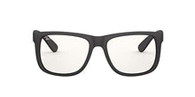 Load image into Gallery viewer, Ray-Ban Unisex-Adult RB4165 Justin Everglasses, Rubber Black/Clear, 55 mm
