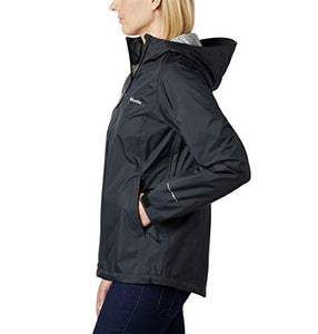 Columbia Women's EvaPOURation Jacket, Waterproof & Breathable,Black,Medium