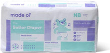 Load image into Gallery viewer, MADE OF Baby Diapers Newborn -10 Hour Absorbent Diapers, Diapers Sensitive Skin, Hypoallergenic Diapers, Unscented Diapers, Pediatrician and Dermatologist Tested, Up to 10 pounds (Size 0 (Newborn))
