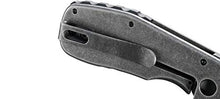 Load image into Gallery viewer, CRKT Razelcliffe Folding Pocket Knife: Compact EDC Straight Edge Utility Knife with Stainless Steel Chisel Blade and Framelock Handle - Black Stonewash 4021
